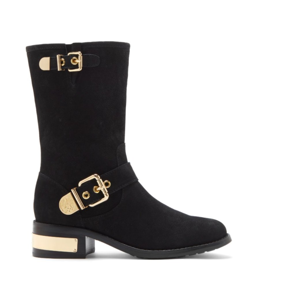 Vince Camuto 'Winchell' Black Biker Moto Boots sz 8